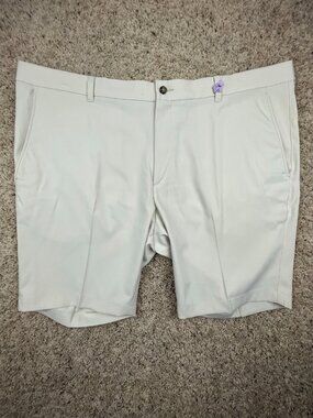 Oxford Golf Stretch Mens Size 42 Golf Shorts Beige Ivory Spandex Polyester